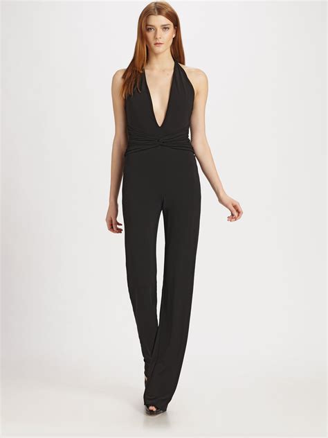 michael kors black halter jumpsuit cropped|Michael kors black jumpsuit + FREE SHIPPING .